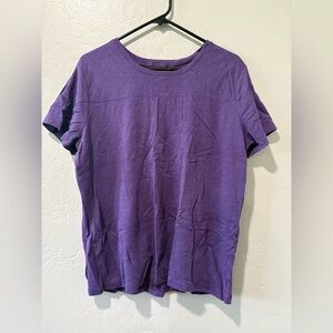 Laura Scott Purple Scoop Neck Short Sleeve